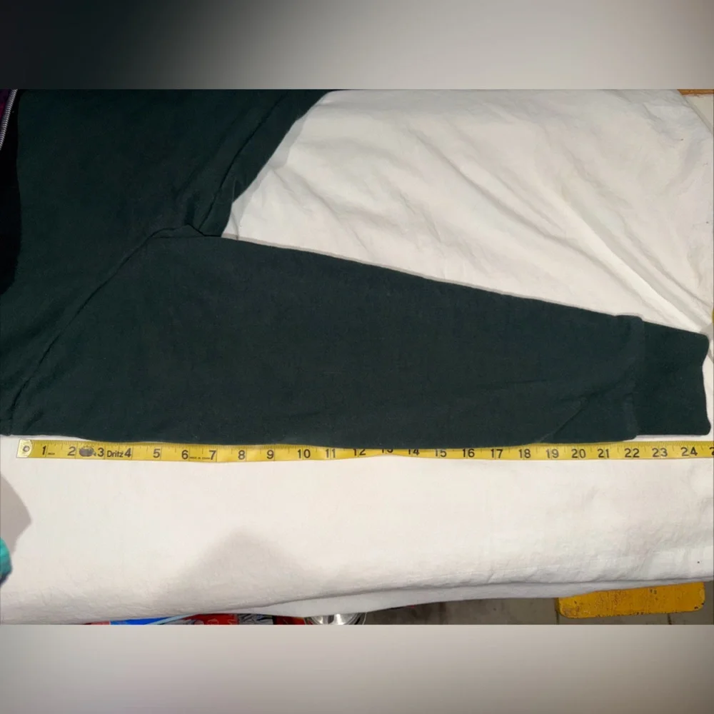 Noah NY Heavy Weight Green Zip Hoodie Sweatshirt with Plaid Inside Size Large - Picture 12 of 16